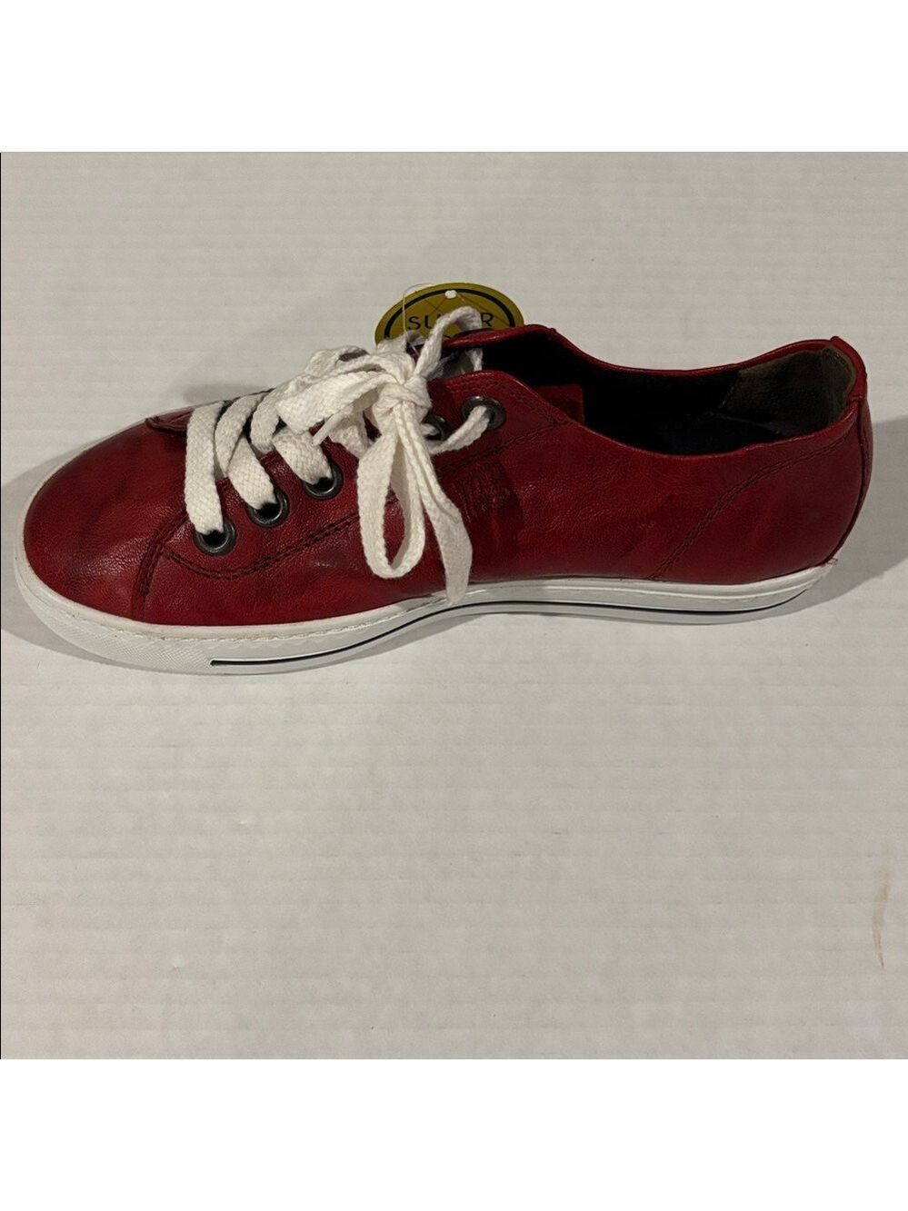 Paul Green Red Leather Sneakers - Picture 3 of 9